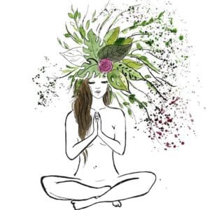 ART PRINT Lotus Planty Woman