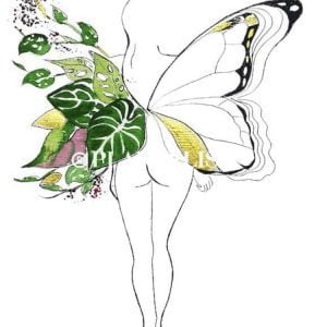ART PRINT Butterfly lady